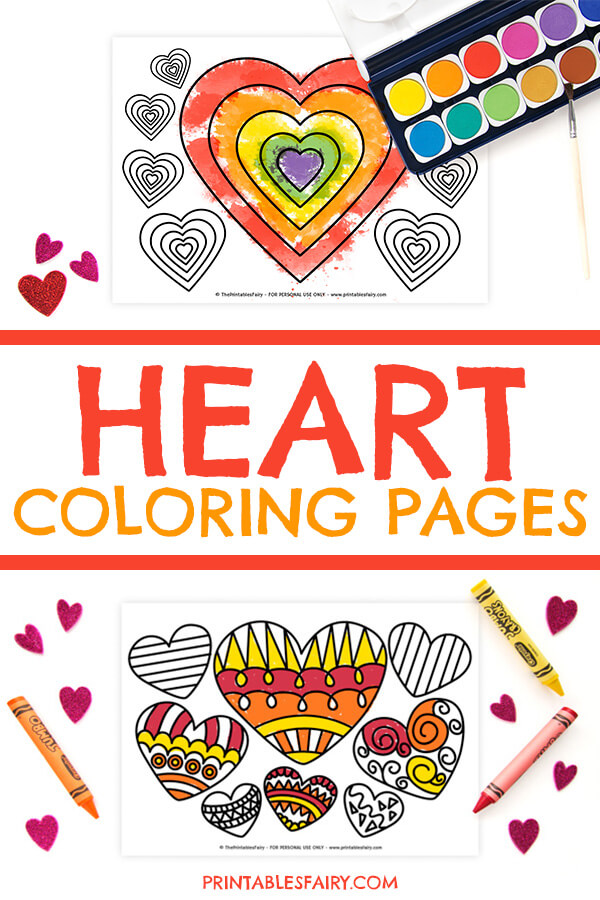 Heart Coloring Pages • Free Printables for Adults and Kids