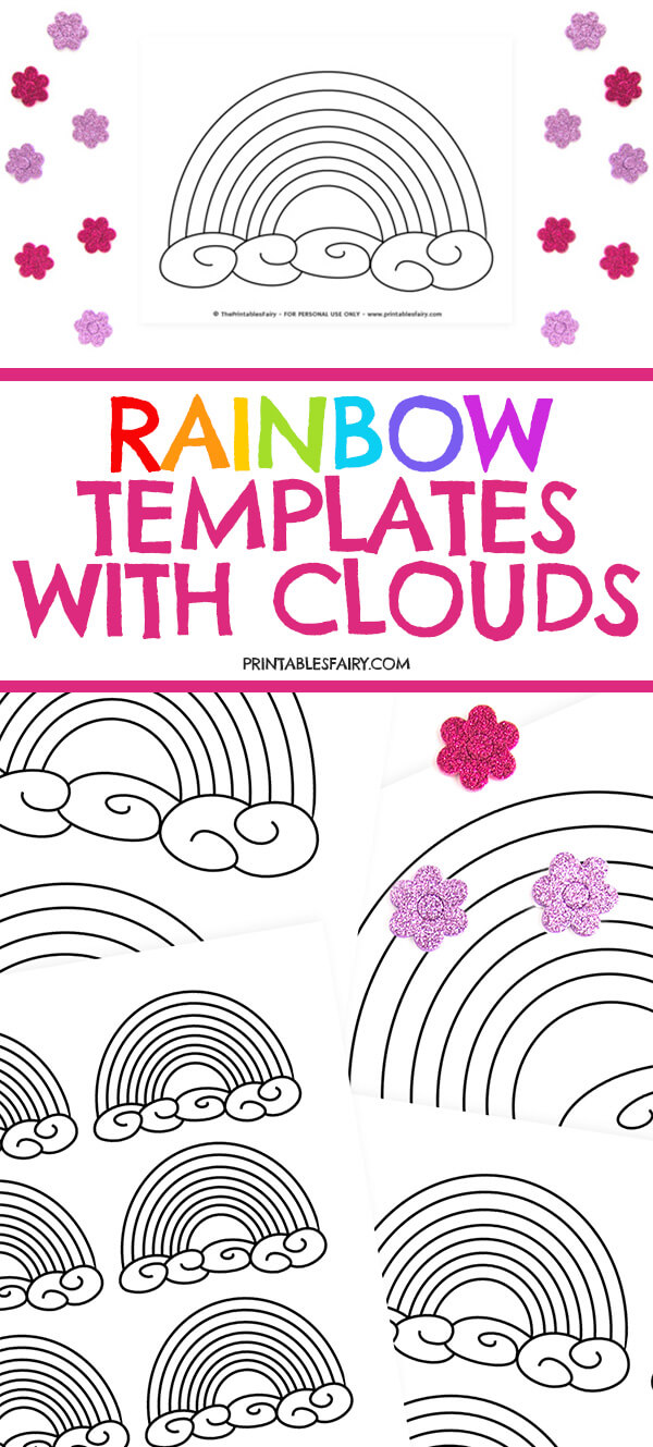 Rainbow Templates With Clouds