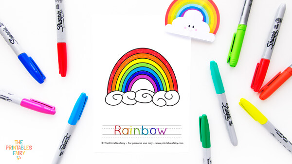 Rainbow Coloring Page