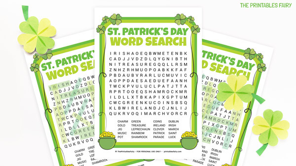 Free Printable St. Patrick's Word Search
