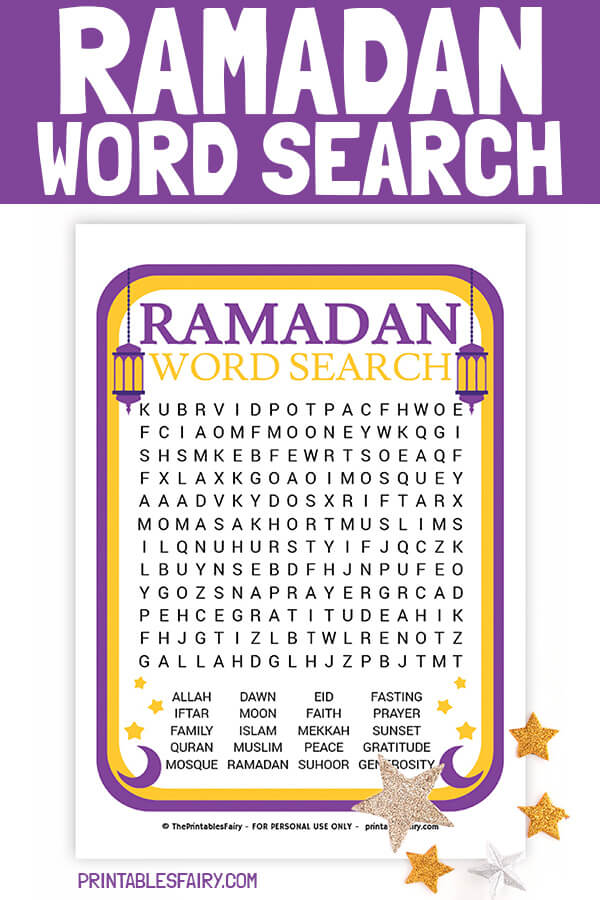 Ramadan Word Search Puzzle