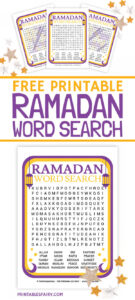 Ramadan Word Search (Free Printable) - The Printables Fairy