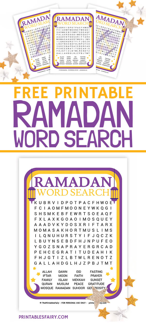 Ramadan Word Search for Kids