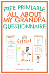 All About My Dad (Free Printables) - The Printables Fairy