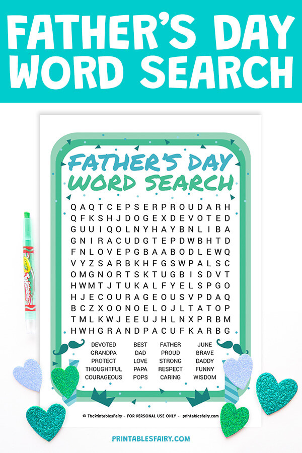 Father's Day Word Search Printable