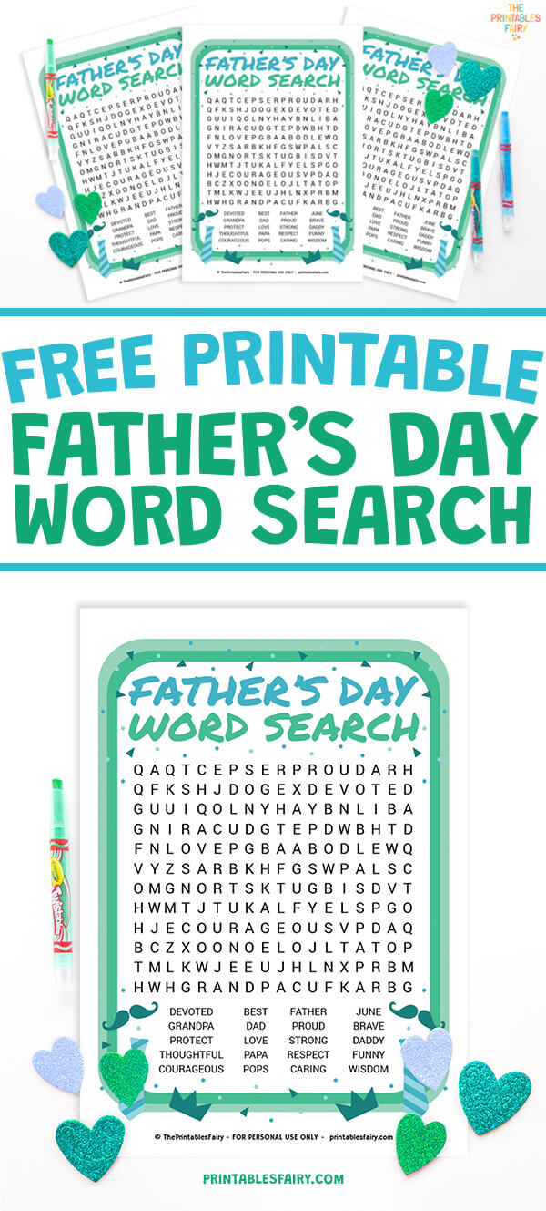 Free Printable Father's Day Word Search