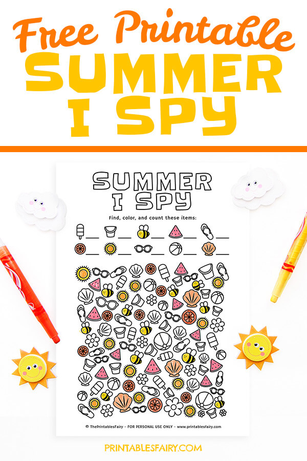 Free Printable Summer I Spy