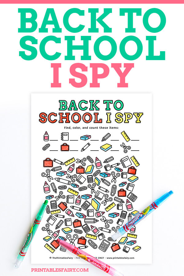 Back to School I Spy Games for Kids