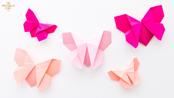 How To Make An Easy Origami Butterfly - The Printables Fairy