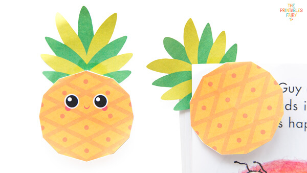 Kawaii Pineapple Bookmark and Normal Pineapple Bookmark