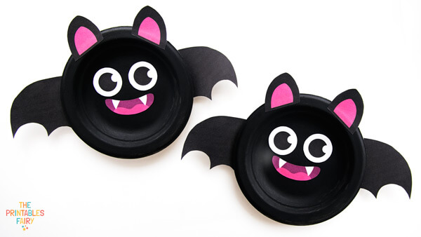 Bat Paper Plate Craft