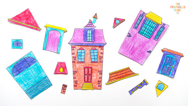 Use the Haunted House coloring pages as a puzzle for kids