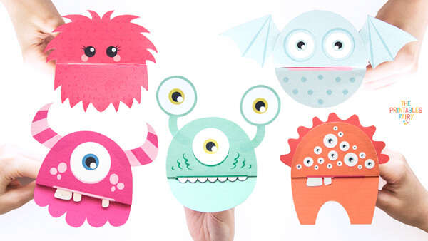 Printable Monster Puppets