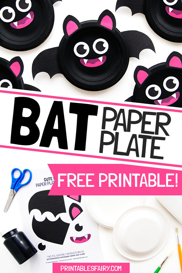 Paper Plate Bat Craft