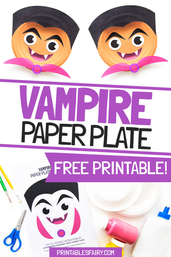 Vampire Paper Plate Craft