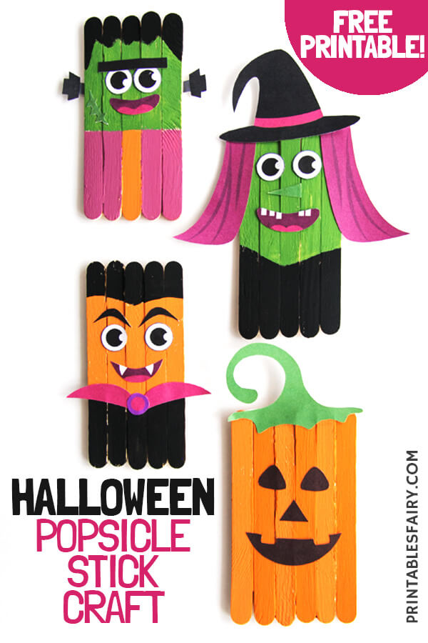 Popsicle Stick Halloween Crafts