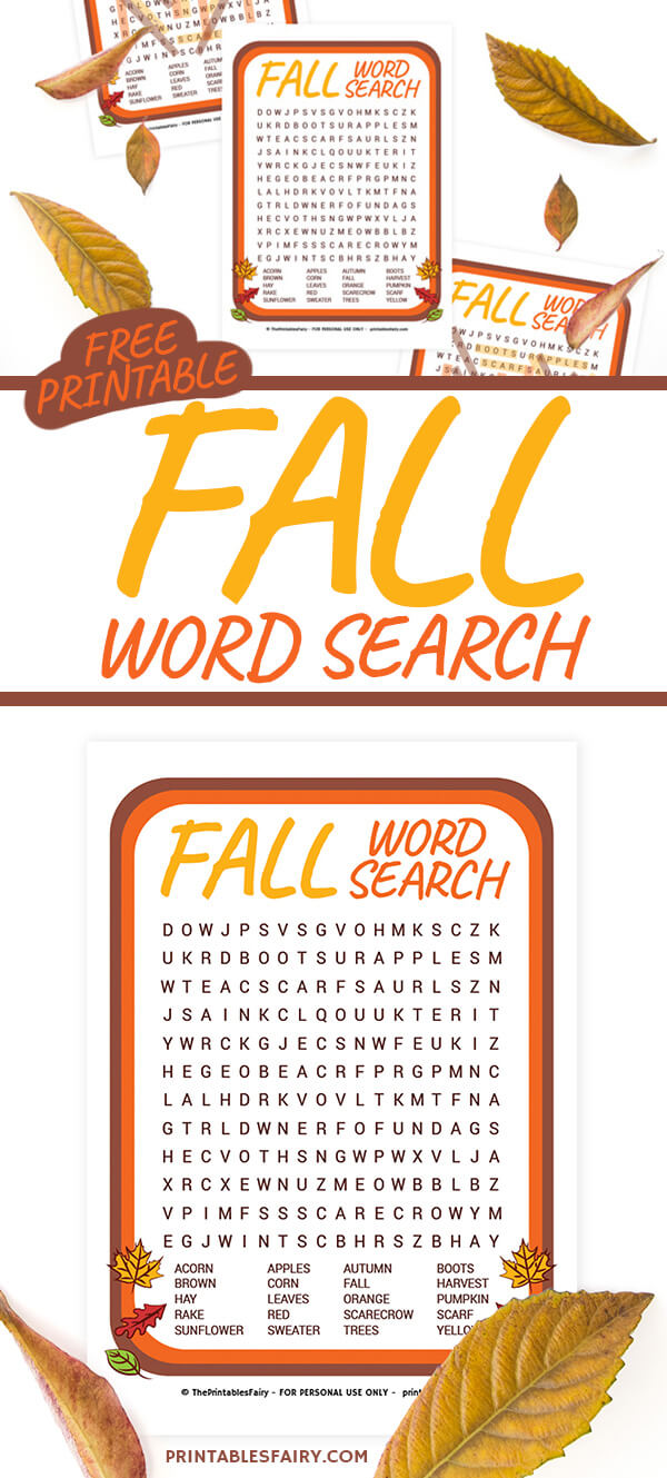 Autumn Word Search