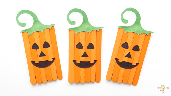 Pumpkin Popsicle Sticks Craft