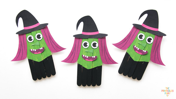 Witch Popsicle Sticks Craft