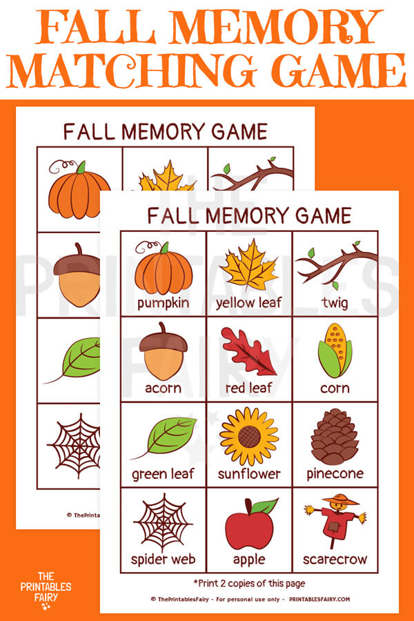 Fall Memory Game
