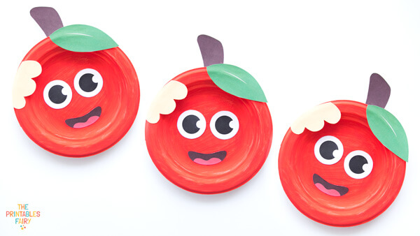 Easy and Fun Paper Plate Apple Craft