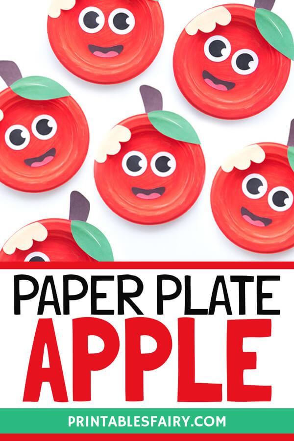 Easy and Fun Paper Plate Apple Craft