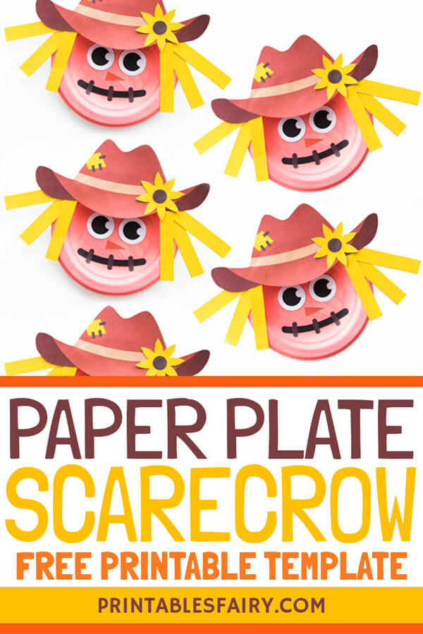 Paper plate scarecrow craft