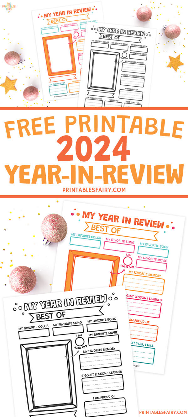 Free Printable 2024 Year-in-Review