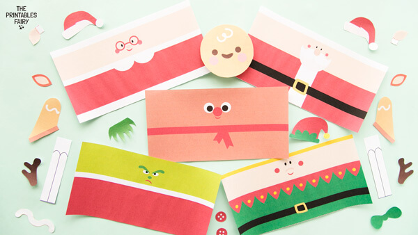 Cut Christmas Paper Roll Template