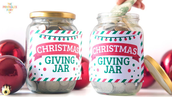 Money Giving Jar For Christmas