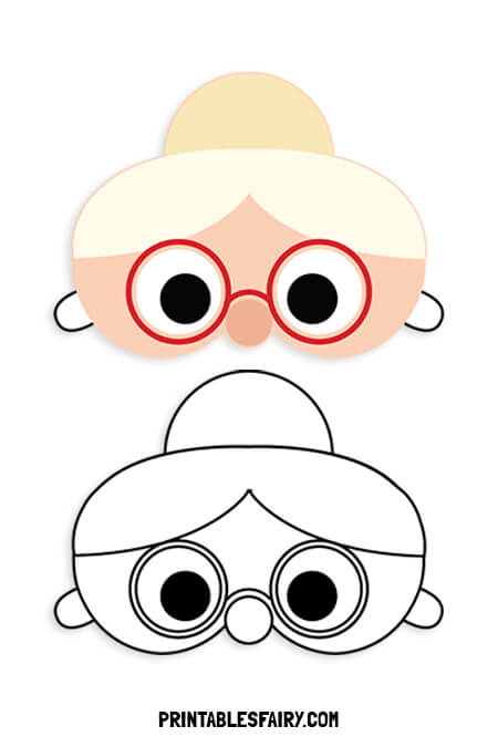 Mrs. Claus Mask Printable