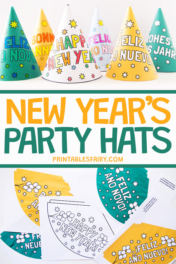 New Year's Printable Party Hats