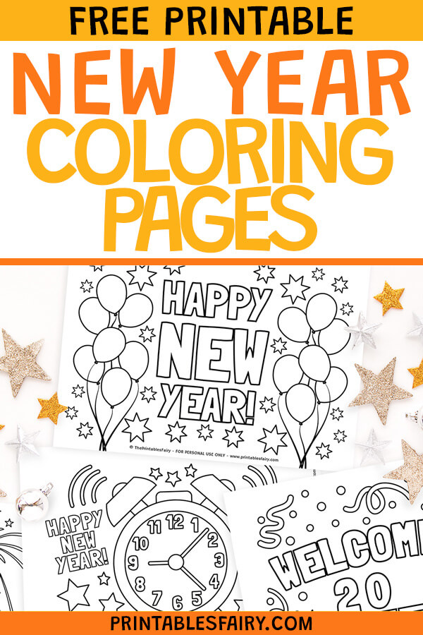 Free Printable New Year's Coloring Pages