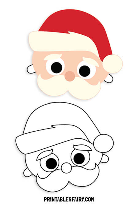 Santa Claus Mask Printable