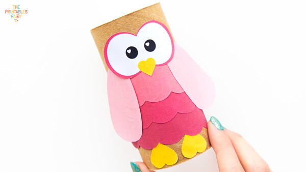 Owl toilet paper roll craft