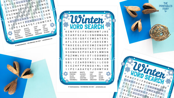 Winter Word Search Puzzle