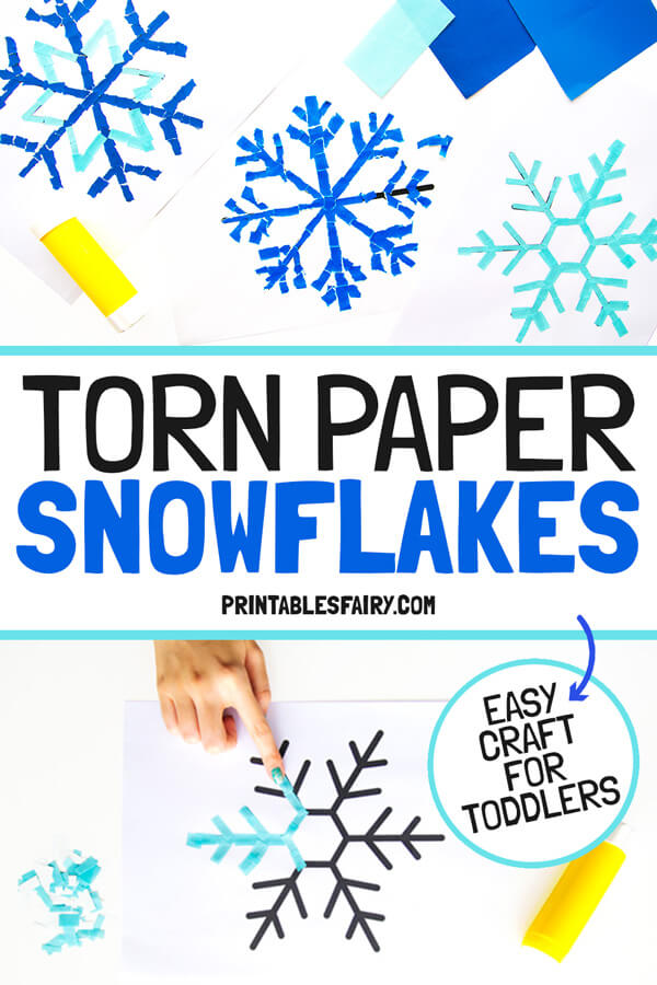 Torn Paper Snowflakes