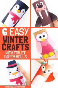 Winter Toilet Paper Roll Crafts - The Printables Fairy