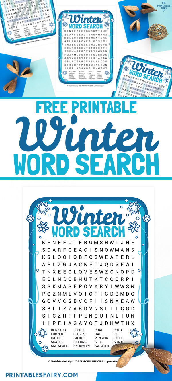 Free Printable Winter Word Search