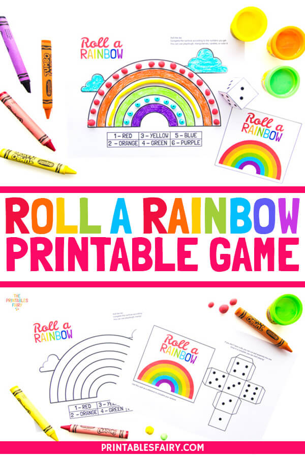 Roll a Rainbow Printable Game