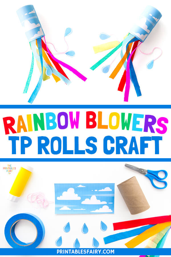 Rainbow Blowers Toilet Paper Roll Crafts