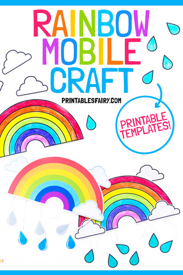 Rainbow Mobile Craft Printable Template