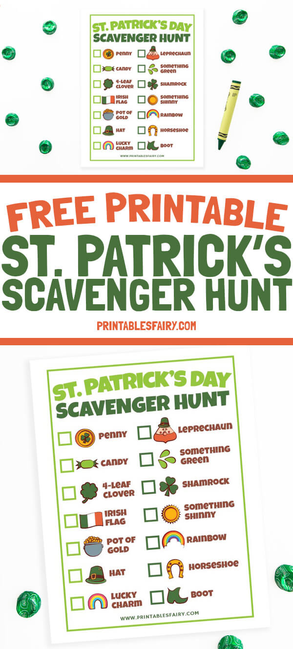Free Printable St. Patrick’s Day Scavenger Hunt