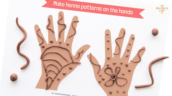 Henna Hands Playdough Mat