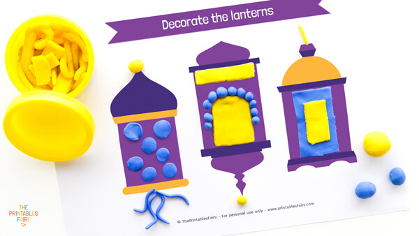 Lanterns Playdough Mat