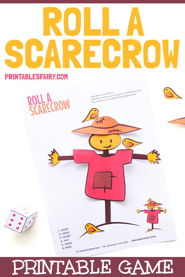 Roll a Scarecrow Printable Game