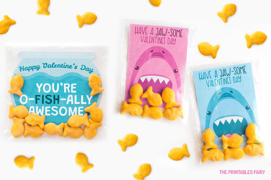 Printable Goldfish Valentines