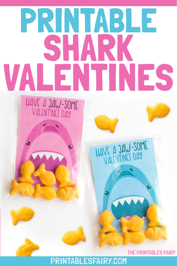 Shark Valentine's Day Tag