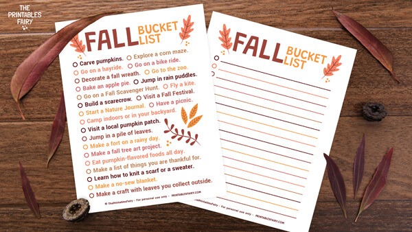 Fall Bucket List