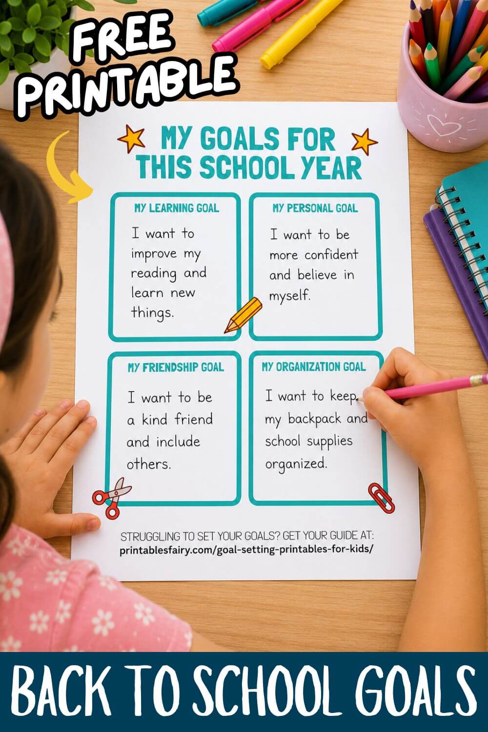 Back to School Goals Printable